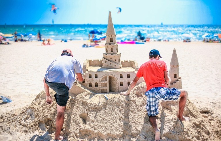 Fun Beach Games With Toys And Floats