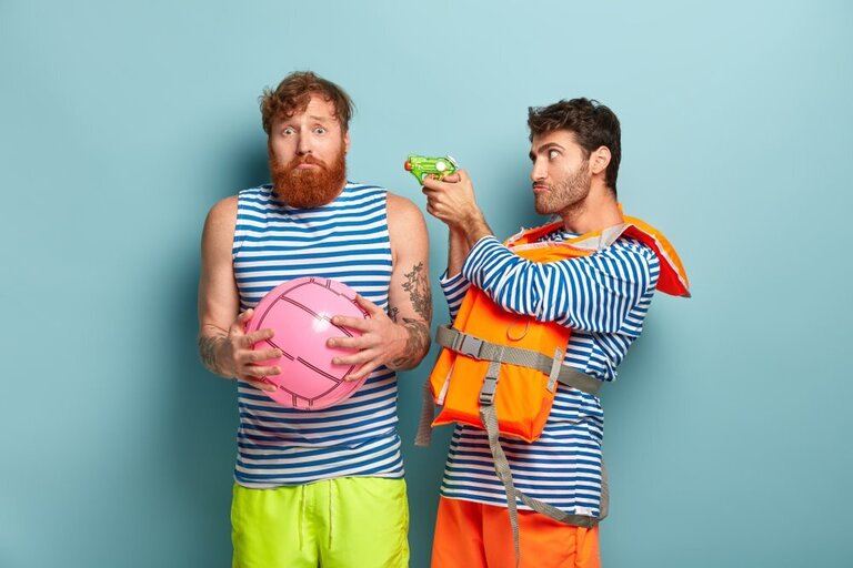 Fun Beach Games With Toys And Floats