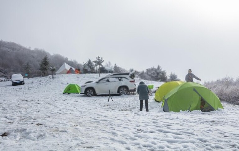 How To Stake Down A Tent Securely In Deep Snow?