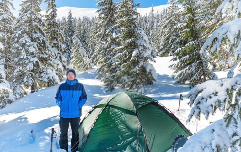 How To Stake Down A Tent Securely In Deep Snow?